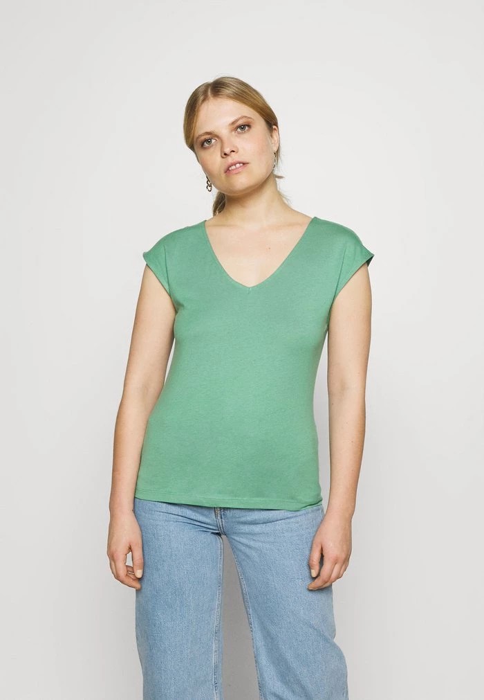 T-Shirt ANNA FIELD Anna Field Basic T-shirt Vert Femme | IQX-7534662